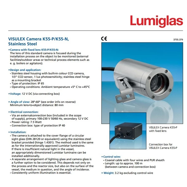 LUMIGLAS Visulex Camera Type K55-P-N